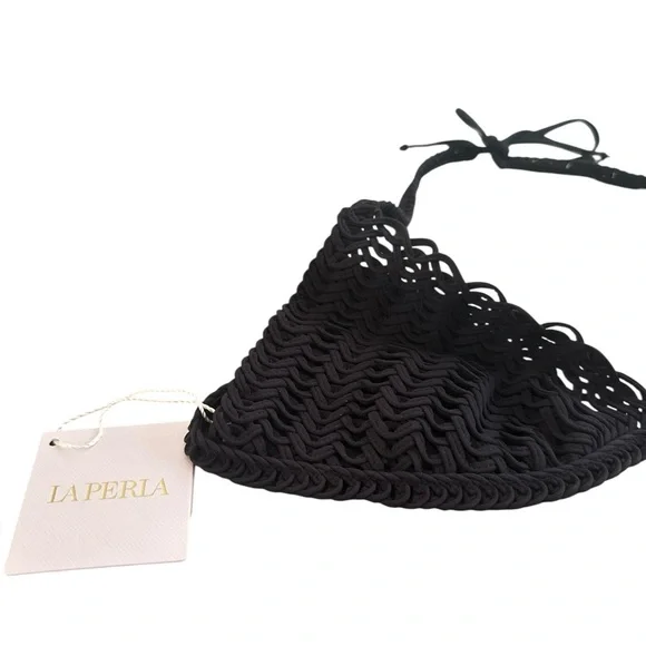 LAPERIA ビキニ Black Paneled Bikini Top by La Perla on Sale
